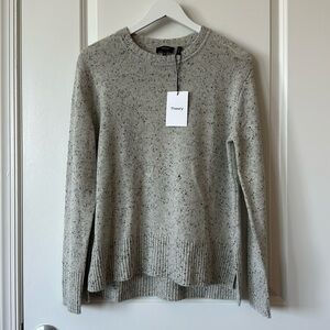 THEORY LIGHT HEATHER MULTI DONEGAL CASHMERE SWEATER